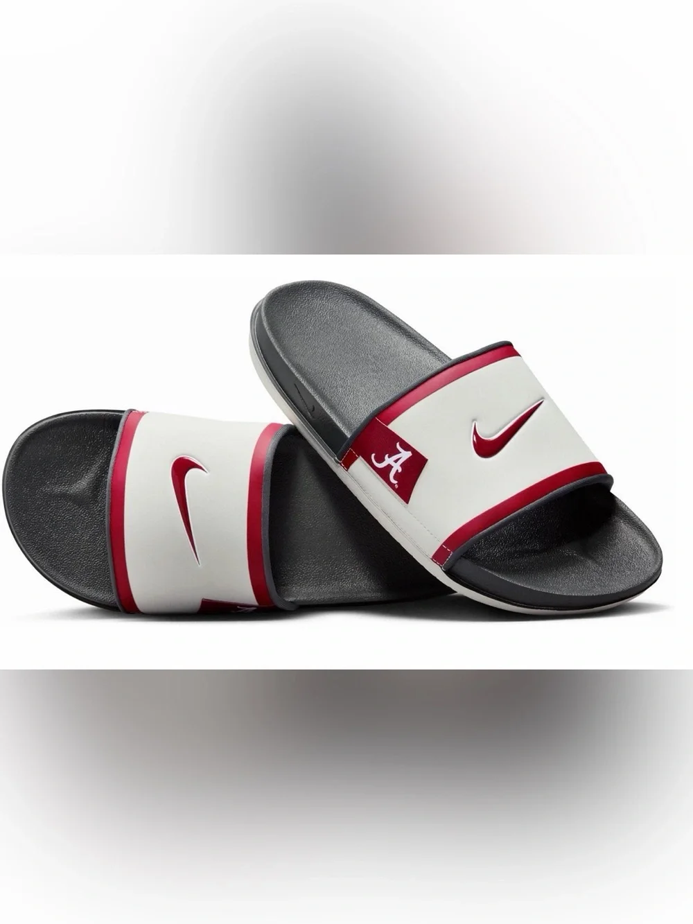 Nike “University Of Alabama” Men’s Grey Off Court Slides!!(11)